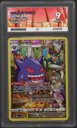 Pokemon Gengar TCG TG06/TG30 Lost Origin Trainer Gallery Special Art Ace 9 - Image 1