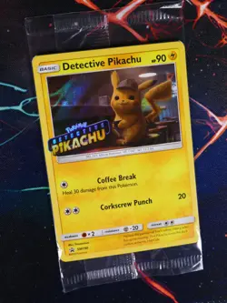 SEALED Pokemon (Stamped) DETECTIVE PIKACHU Card BLACK STAR PROMO Set DVD SM190#4 - Image 1
