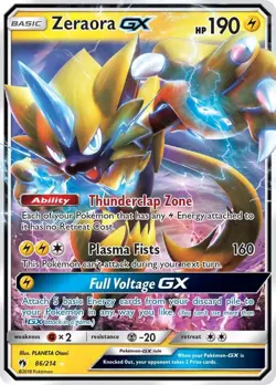 Zeraora GX (86/214) [Sun & Moon: Lost Thunder] Near Mint Holofoil - Image 1