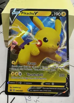 Pokemon TCG Pikachu V Promo SWSH061 Sword & Shield Promo Holo - Image 2