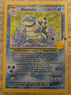 POKEMON CELEBRATIONS CLASSIC COLLECTION BLASTOISE HOLO 2/102 NM 25TH ANNIVERSARY - Image 1