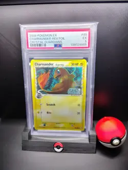 2006 POKEMON EX CRYSTAL GUARDIANS #49 CHARMANDER-REVERSE FOIL PSA 5 - Image 1