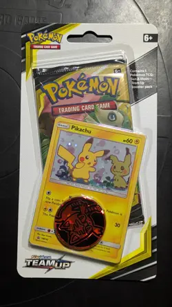 Pokemon TCG Sun & Moon Team Up Blister Pack SM162 Pikachu Promo Sealed - Image 1