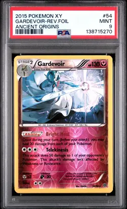 2015 POKEMON XY ANCIENT ORIGINS #54 GARDEVOIR-REVERSE FOIL PSA 9 - Image 1
