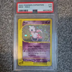 2002 Pokemon expedition Mew #19 Holo PSA 7 - Image 1