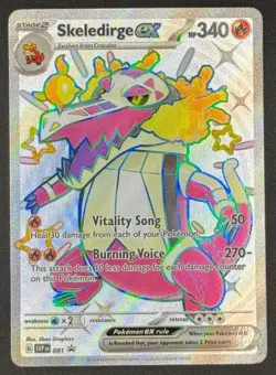 Skeledirge ex 081 Pokemon TCG SV: Scarlet & Violet Black Star Promo Card NM - Image 1