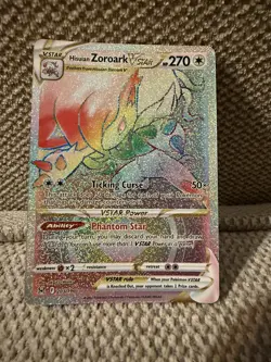 Hisuian Zoroark VSTAR - Rainbow - 203/196 - Lost Origins - NM - Pokemon Card - Image 1
