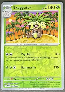 Exeggutor 103/165 Reverse Holo Scarlet & Violet 151 Pokemon Card NM - Image 1