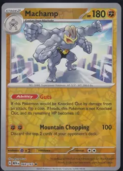 Machamp 068/165 Reverse Holo Scarlet & Violet 151 Pokemon Card TCG NM - Image 1