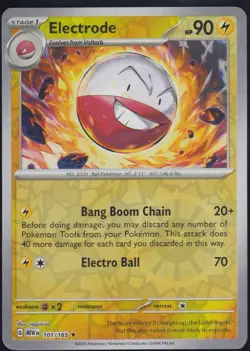 Electrode 101/165 Reverse Holo Scarlet & Violet 151 Pokemon Card TCG NM - Image 1