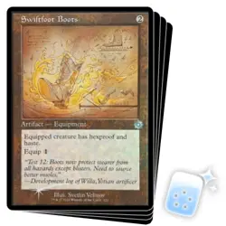 SWIFTFOOT BOOTS (SCHEMATIC) X4 The Brothers' War Retro Artifacts Magic MTG CARD - Image 1