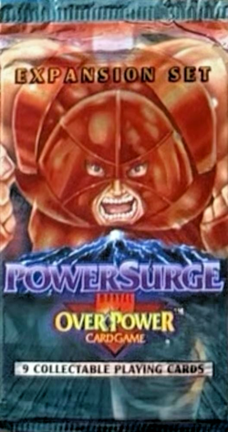 ONE! 1995 Marvel OverPower PowerSurge Expansion 9 Card Booster PACK ONLY! - Image 1