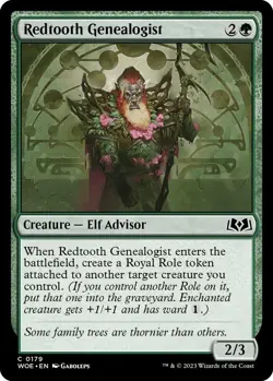 NM Foil Redtooth Genealogist, MTG, Wilds of Eldraine, Magic the Gathering, 179 - Image 1