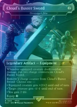 MtG Final Fantasy Secret Lair Cloud's Buster Sword Umezawa's Jitte FOIL NM - Image 1