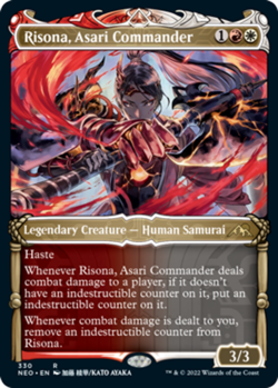 1x Risona, Asari Commander - Showcase - Kamigawa: Neon Dynasty - Near Mint, Engl - Image 1
