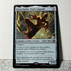 IRON SPIDER, STARK UPGRADE MARVEL'S SPIDER-MAN MAGIC: THE GATHERING 166 RARE LP - Image 1