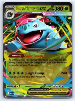 Pokemon Mega Venusaur ex ME01: Mega Evolution MEG Holo 003/132 NM - Image 1