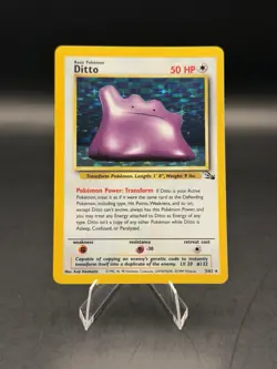 Pokemon TCG Ditto 3/62 Fossil Set Holo Rare Unlimited WOTC 1999 LP - Image 1