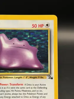 Pokemon TCG Ditto 3/62 Fossil Set Holo Rare Unlimited WOTC 1999 LP - Image 3