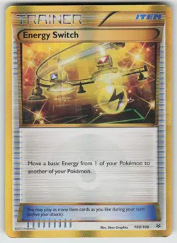 Energy Switch 109/108 Secret Rare Roaring Skies Pokemon Holo Damaged - Image 1