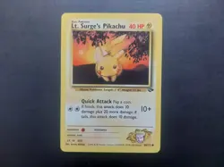 Pokemon - Lt. Surge's Pikachu 84/132 Common Gym Challenge - Image 1