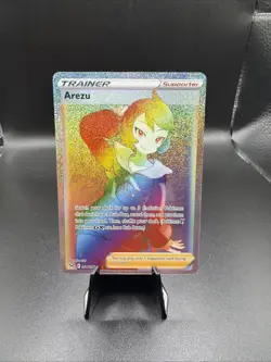 Pokemon TCG Arezu 204/196 Full Art Secret Rainbow Rare Trainer Lost Origin - Image 1