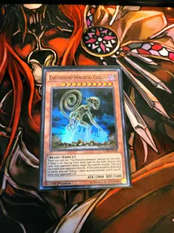 YUGIOH EARTHBOUND IMMORTAL CUSILLU LC5D-EN148 SUPER 1ST ED NM - Image 1