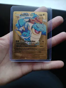 Vaporeon GX HP190 - Gold Foil 🔥Fan Art 🔥Pokemon Card 💥N/M - Image 1