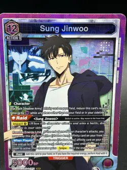 Union Arena Sung Jinwoo (022) - SR SOLO LEVELING (UE17BT) NM - Image 3