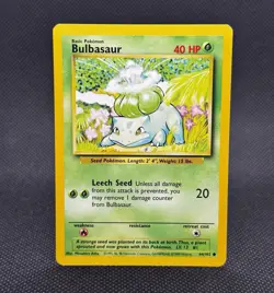 Bulbasaur 44/102 Base Set Unlimited Common Card 1999 - Image 1