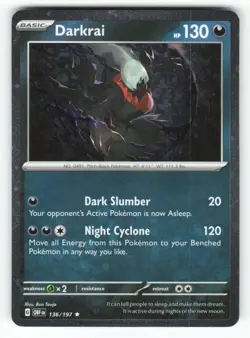 Darkrai (Cosmos Holo) 136/197 Miscellaneous Cards & Products Pokemon Holo NM - Image 1