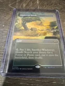 Magic The Gathering Modern Horizons 3 Borderless Foil Windswept Heath #0360 - Image 2