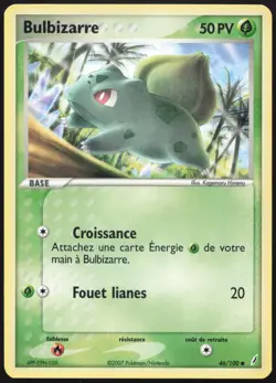 Carte Pokemon Bulbizarre 46/100 Gardiens de Cristal Francais - Image 1