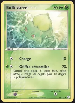 Carte Pokemon Bulbizarre 55/112 Rouge Feu & Vert Feuille Francais - Image 1