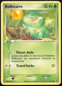 Carte Pokemon Bulbizarre 54/112 Rouge Feu & Vert Feuille Francais - Image 1
