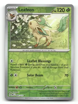 Leafeon 005/131 - Prismatic Evolutions Reverse Holo - Pokemon Card NM/M - Image 1