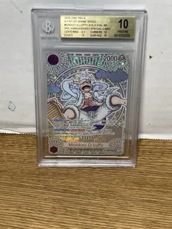 A fist of Divine Speed OP-11 Luffy SP Gold Foil 3rd Anniversary BGS Pristine 10 - Image 3