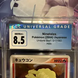 CGC 8.5 Ninetales Holo 017/083 EX Hidden Legends - Japanese Pokemon Card - 2004 - Image 4