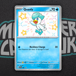 Quaxly SVP082 Black Star Promo Scarlet & Violet Holo Pokemon Card - Image 1