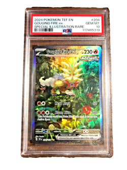 Gouging Fire EX SIR #204 - PSA GEM MT 10 - 2024 SV Temporal Forces - Pokemon TCG - Image 1
