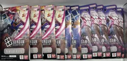 (12) X Newtype Rising Gundam Card Game Blister Pack Boosters GD01 SLEEVED - Image 1