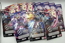 (12) X Newtype Rising Gundam Card Game Blister Pack Boosters GD01 SLEEVED - Image 2