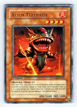 Yugioh Alien Telepath GLAS-EN034 Rare - NM 💎 - Image 1