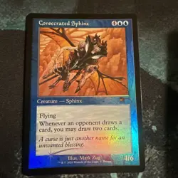 MTG Consecrated Sphinx Retro Foil Magic Con Secret lair Promo *in Hand* - Image 1