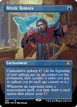 1x Mystic Remora ~~ Borderless - Foil NM-Mint, English Dominaria Remastered MTG - Image 1