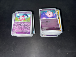 pokemon bulk of 400 approx. reverse holo and holo from SV and ME - Image 1