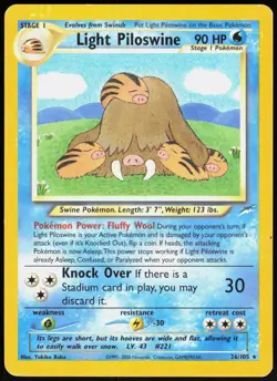 Neo Destiny Light Piloswine 26/105 Rare Pokemon Unlimited MP - Image 1