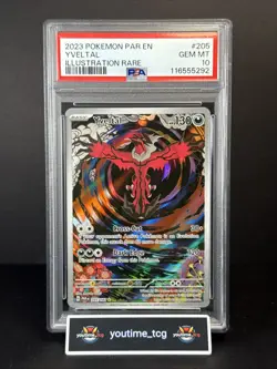2023 Pokemon Par En-Paradox Rift Illustration Rare Yveltal #205 PSA 10 - Image 1