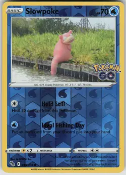 Pokemon Slowpoke Common Pokemon GO 019/078 NM - Image 1