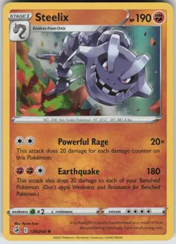 Pokemon Steelix Holo Rare SWSH08: Fusion Strike 139/264 NM - Image 1